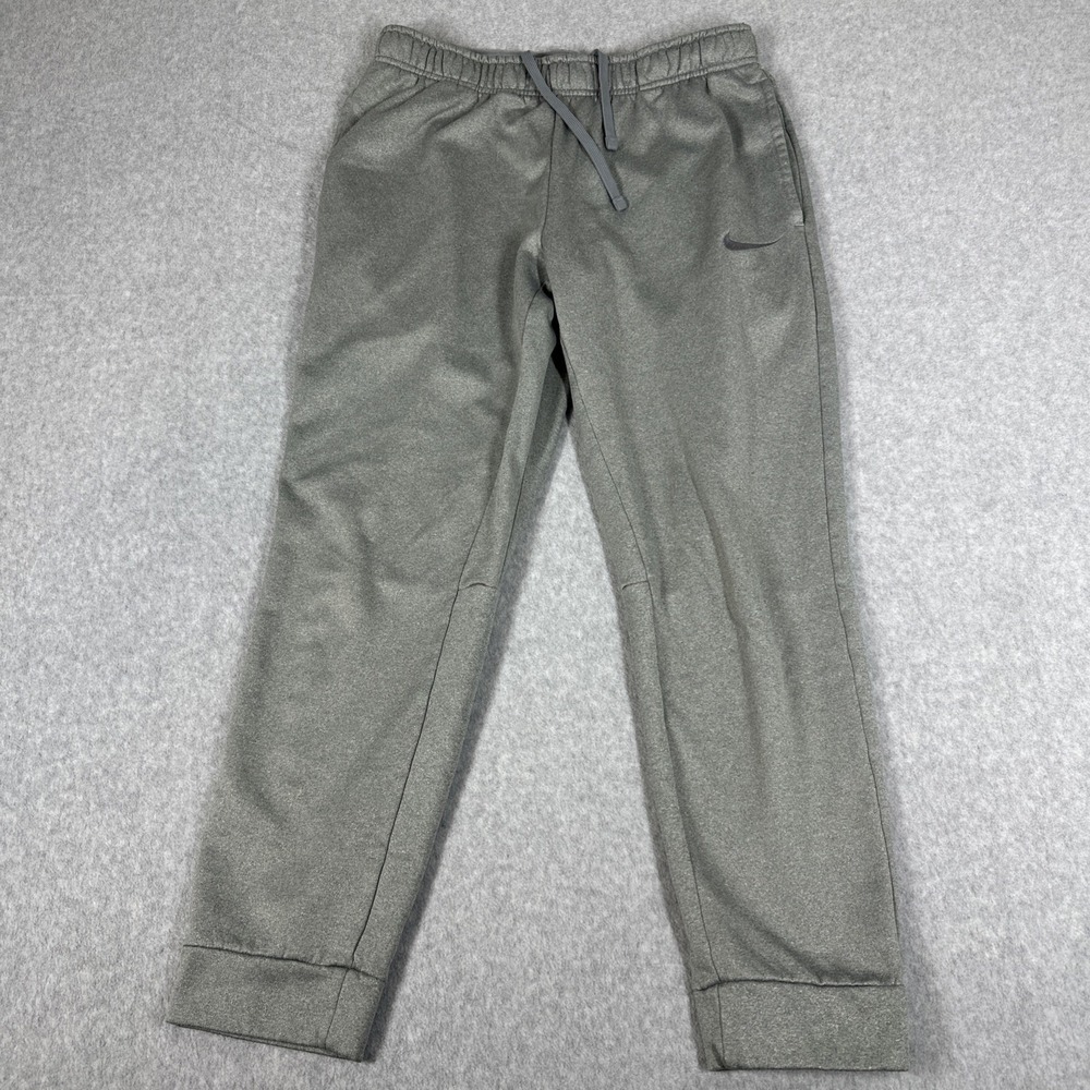 Nike Men's Therma-Fit Drawstring Jogger Sweatpants Dark Gray Size Large‎